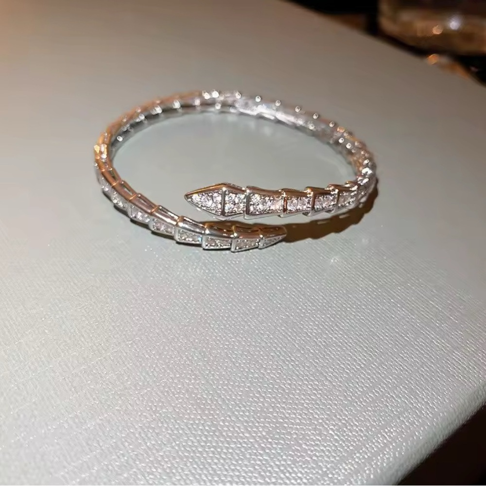 Elegant Silver Snake Bracelet